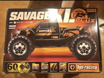 New In Box HPI Racing 1/8 Savage Flux XL RC Monster Truck 6S Lipo Super Fast Hard To Find Now And Days