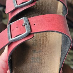 Red Birkenstock 39 Narrow