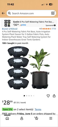4pcs self watering fabric pot base