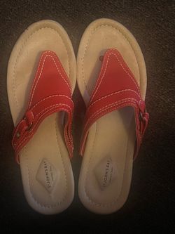 St John’s bay Red memory foam sandal