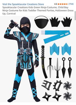 New!! Spooktacular Creations Kids Ninja Costume Set