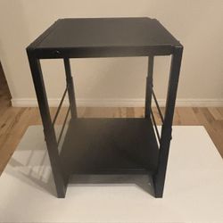 expandable small printer table Black - 9" and expands from 9" to 14", 14" tall