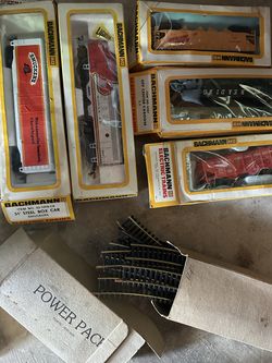 Vintage Bachmann HO Train Lot Smucker's Santa Fe Track Power Pack Accessories
