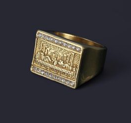 The Last Supper Gold Plated Rings Gold And Silver 