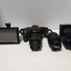 Nikon D3200 Digital Camera With Lots Of Accessories