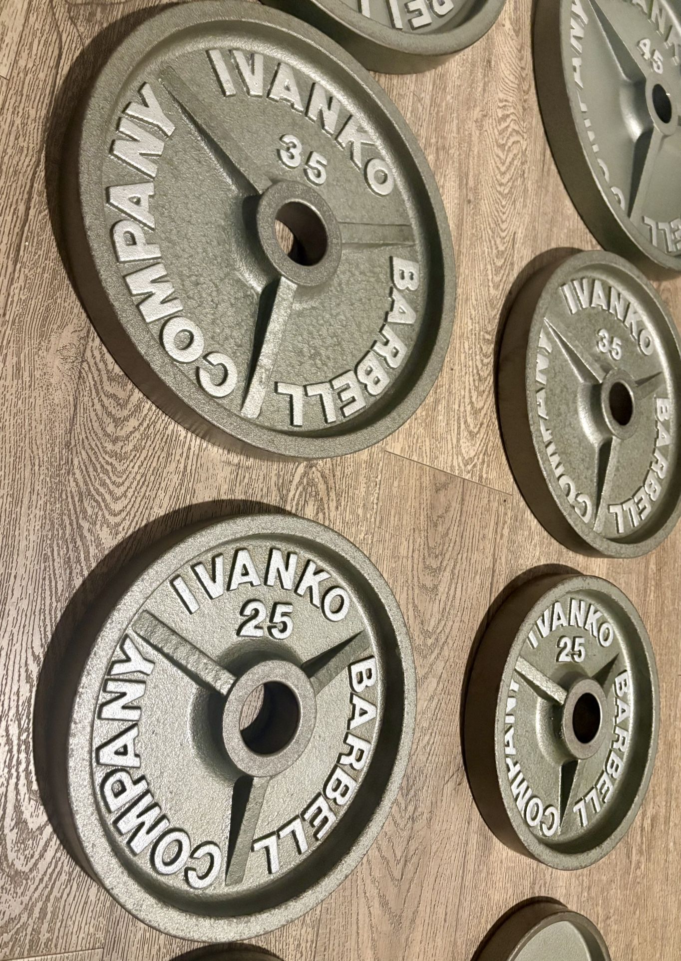 MY BEST IVANKO’S. Full Set Of Olympic Vintage Weight Plates M Series (245 pounds)