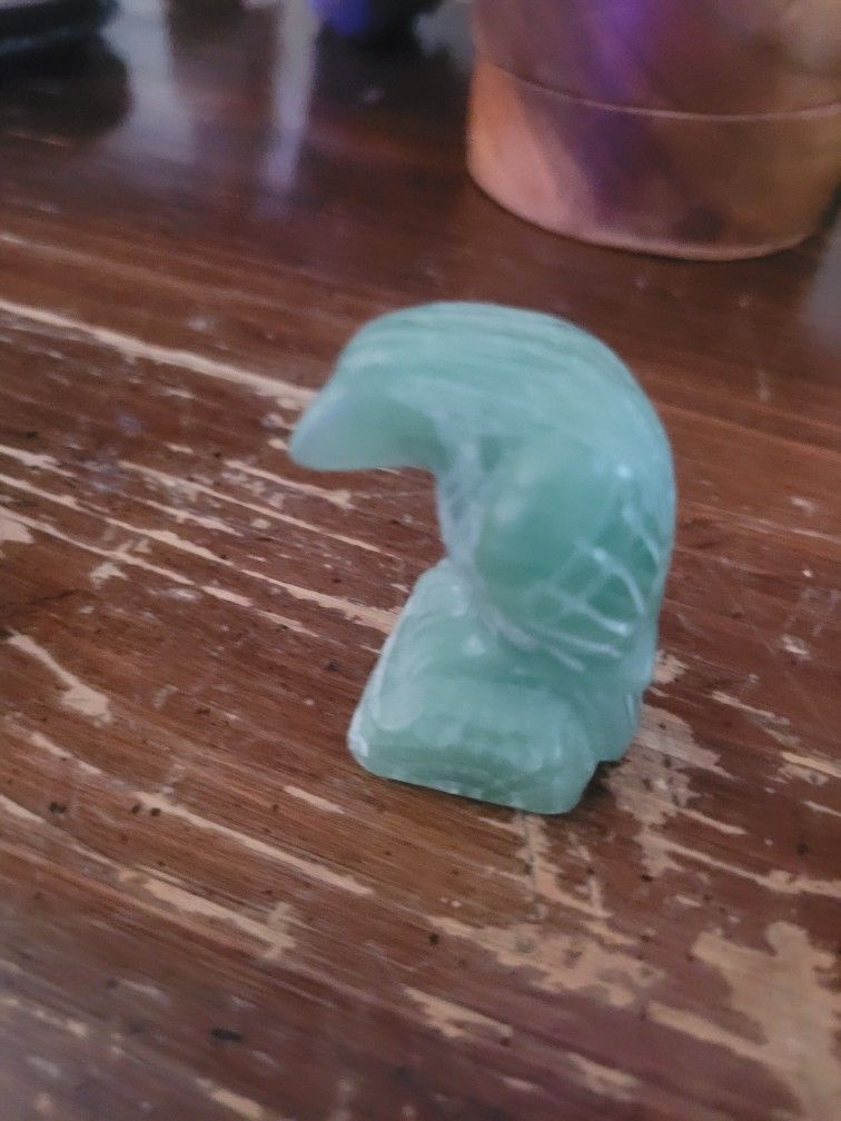 Small Carved Stone Ravens