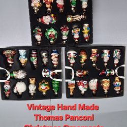 Vintage THOMAS PANCONI Christmas Ornaments Set Of 36 