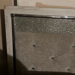 Silver/Gray Glitter Bed frame 
