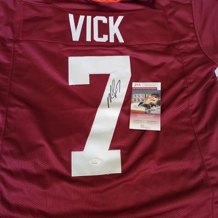 Authentic Autographed Michael Vick #7 Virginia Tech Football Jersey for  Sale in Hazelton, WV - OfferUp