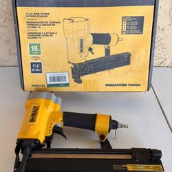 DEWALT Corded Pneumatic 16-Gauge 1 in. Crown Lathing Stapler