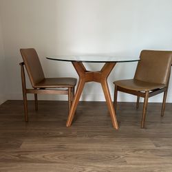 West Elm Dining Table & 2 Chairs