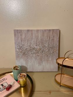 Champagne Shimmer Rock Ombre Painting