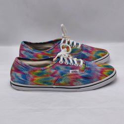 Vans Y2K Retro Unisex Rainbow Tie Dye Sneakers Shoes Lace Up Low Top Preppy
