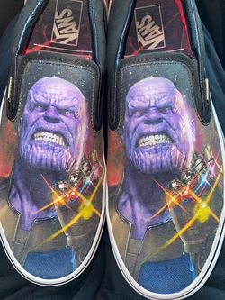 Vans x Marvel Thanos Infinity War Slip On Shoes Men's 10.5 Avengers 2018 Rare