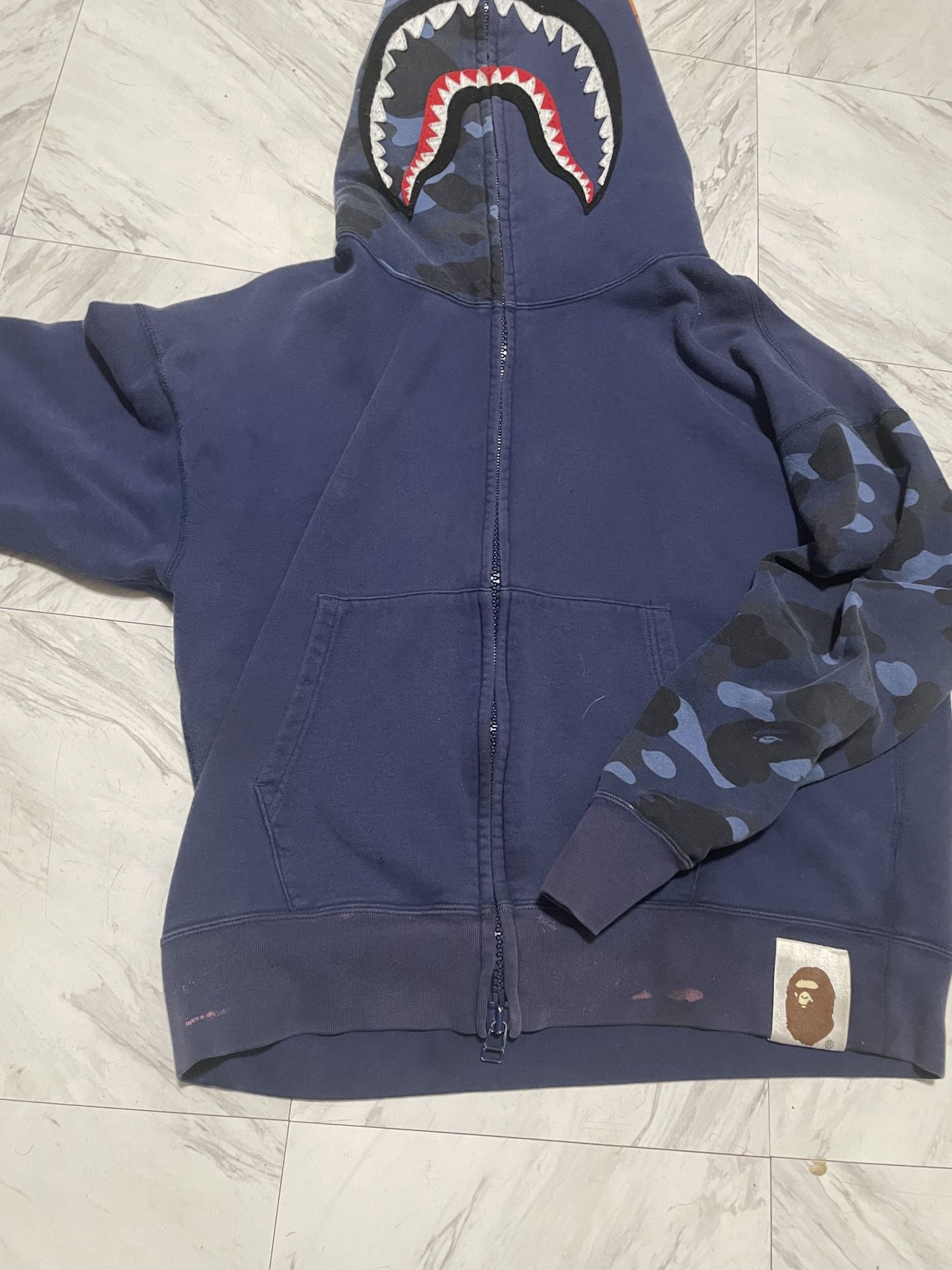 Blue bape hoodie