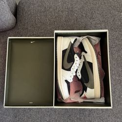 wmns air jordan 1 low og sp black olive travis scott cactus jack ds 8 m/9.5 wmns