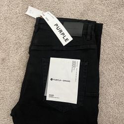 Black Purple Jeans SIZE 34/32