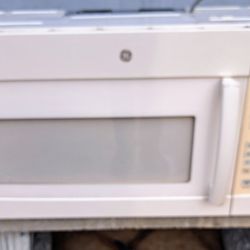 Cream Color Over The Stove Microwave 