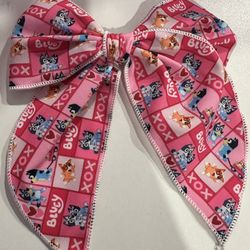 Bluey And Bingo Valentines Hair Bow 