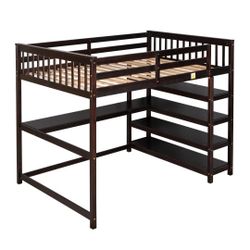 Full Bed With Desk Underneath 