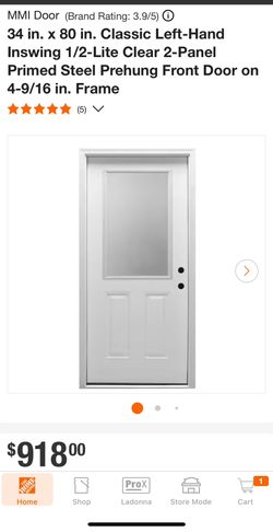34x80 Steel Exterior Door