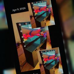 Black Glass Top Vanity 