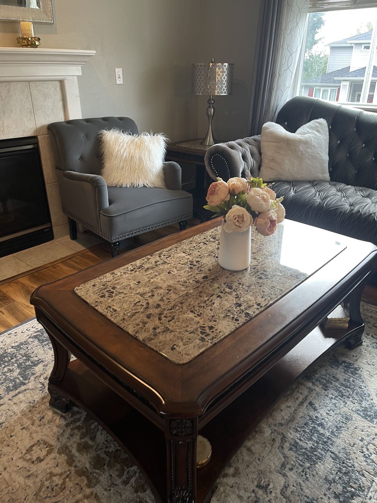 Coffee Table With Two Side Tables 