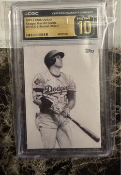 Topps Update Shohei Ohtani SSP Keegan Hall Art Card CGC Pristine 10 Gold Label Pop 1