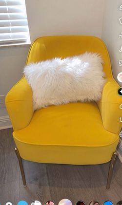 Yellow accent chair