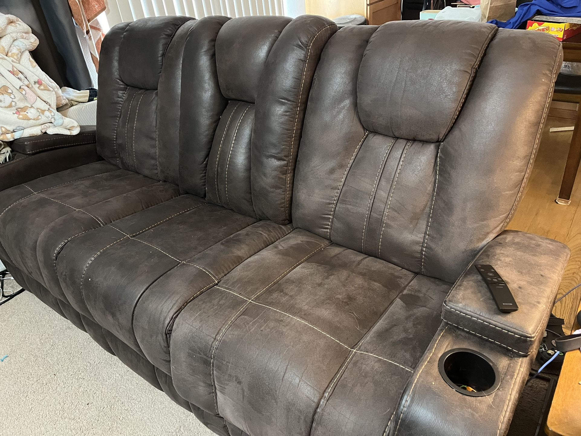 Entertainment Media Recliner Couch