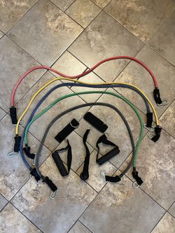 Resistance Bands Set + Adjustable Ankle Weights - EXCELLENT CONDITION 