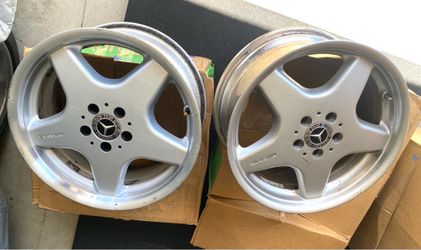 Two (2) Mercedes SL500 R129 Front 18x8.5 AMG Monoblock  Wheels