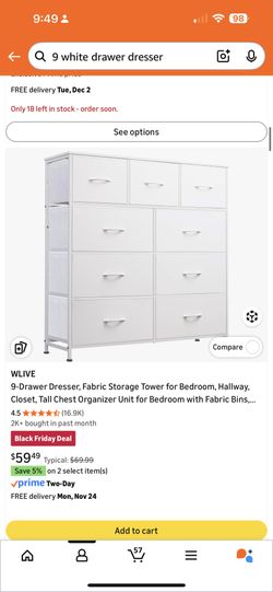 9 Drawer White Brand New In Box