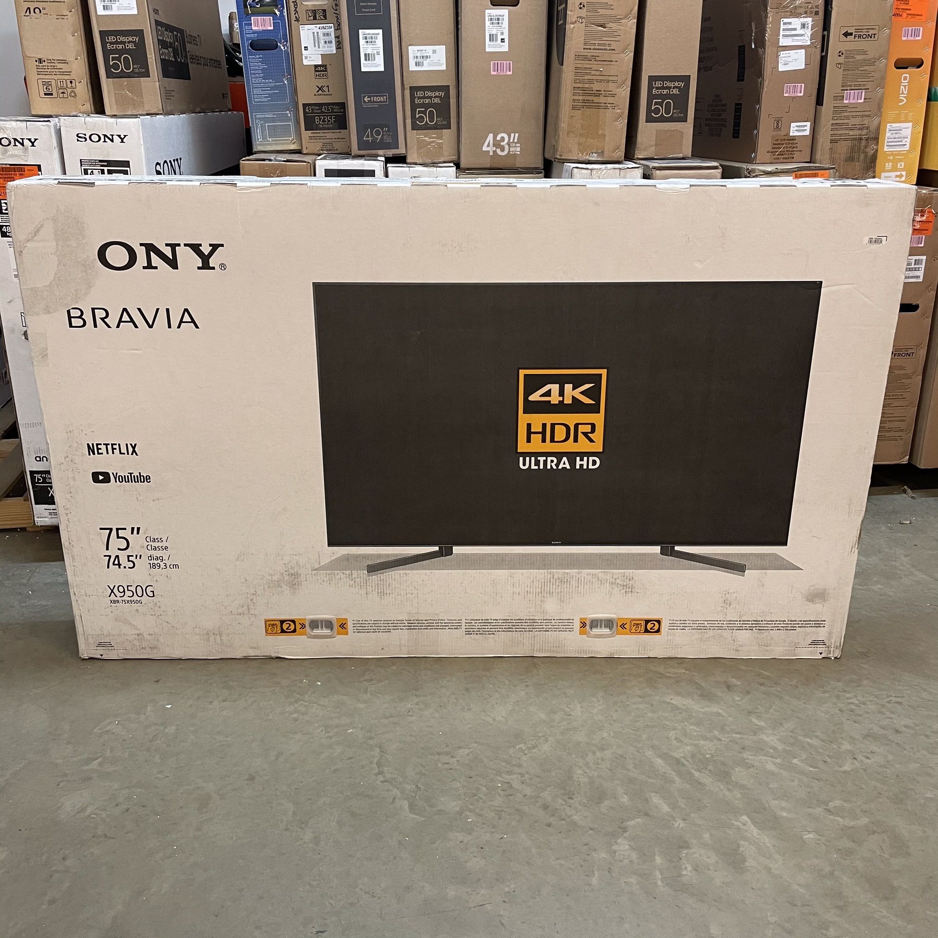 Sony 75-inch X950G 4K UHD Smart Android TV XBR75X950G
