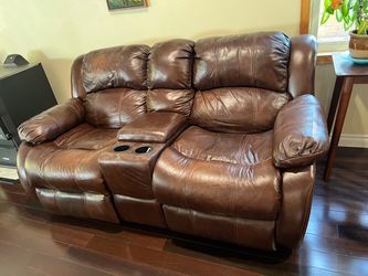 Love seat with center console