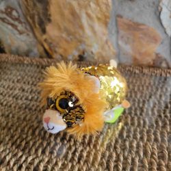 2019 TY Flippables Sequins Teeny Tys 4" REGAL the Lion Stackable Plush Toy