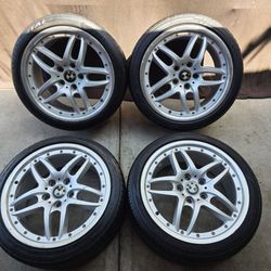 staggered 2 piece bmw cromodora wheels & Tires