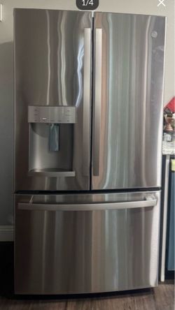 GE French door Stainless steel  fridge with freezer