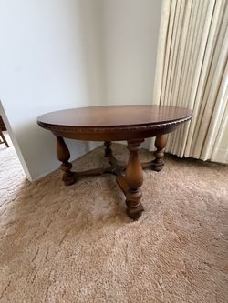 Round Wood Table