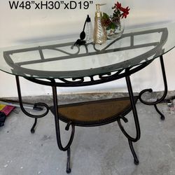 Glass Console Table