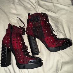 Gianni Bini Red Women Boots