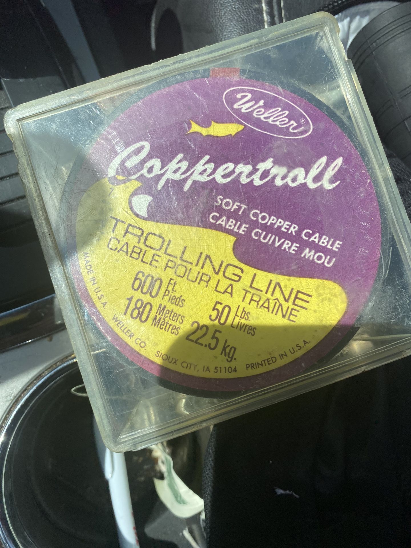 Soft copper wire trolling fishing line 7 strands shiny copper $35 each