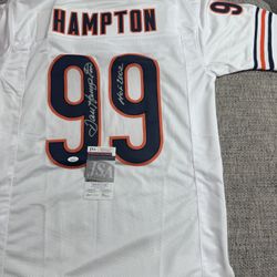 Dan Hampton Signed Autograph Custom Jersey - JSA Coa - Chicago Bears
