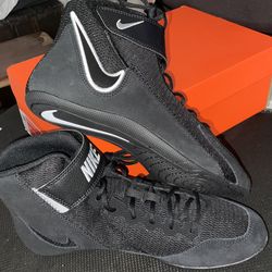 NIKE SpeedSweep VIII (8) Wrestling Shoes - {Black/White/Wolf Grey}