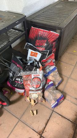 Wood and pellets for smoker