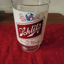 Schlitz 32-Ounce Glass