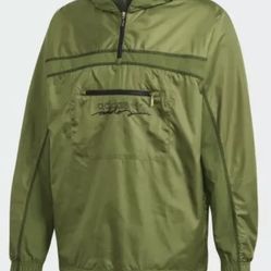 Adidas Originals R.Y.V. Blocked 2.0 Windbreaker Jacket Olive Mens S
