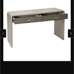 Gray Oak Shagreen Console/Desk 