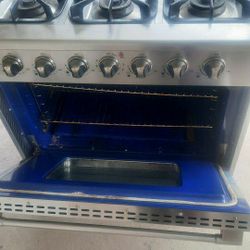 gas stove stainless steel 36" 